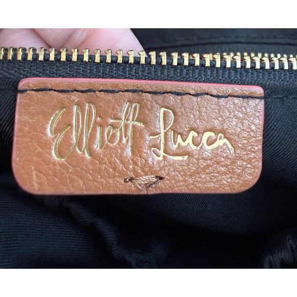 Elliott Lucca Braided Leather Cognac Brown‎ SABINE Shoulder Bag - Picture 9 of 9